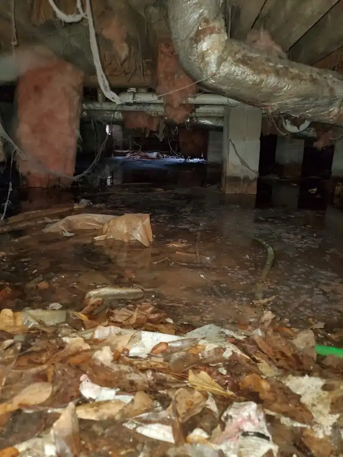 Crawl space flood assessment for Commercial Water Damage Restoration in Broadlands